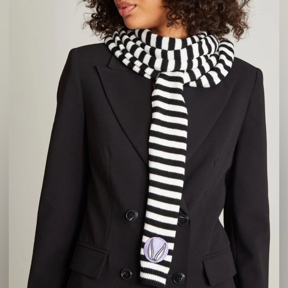 Max&Co by Max Mara Label-cut Striped Patchwork Scarf Size: OS Winter/Spring - Picture 1 of 16
